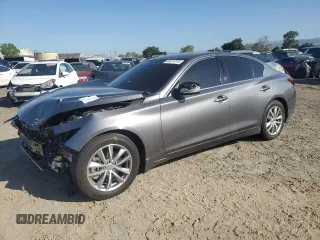 2021 Infiniti Q50 Pure with VIN JN1EV7AP9MM704145, listed as a Copart auction lot 53471215 with 66,437 mi miles and Salvage title. Bid and sale history available at DreamBid. Image 1.