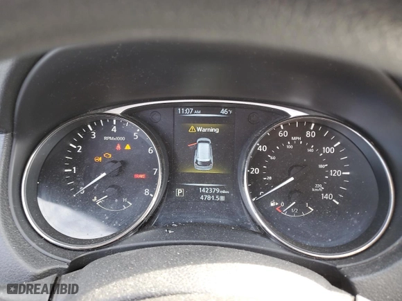 2015 Nissan Rogue SV with VIN KNMAT2MV1FP569968, listed as a Copart auction lot 41855355 with 142,379 mi miles and Salvage Title. Bid and sale history available at carsss.com. Image 9.