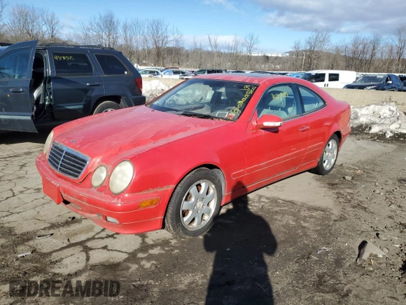 2000 Mercedes-Benz CLK 320/430 with VIN WDBLJ65G7YF159950, listed as a Copart auction lot 43239285 with Not Provided miles and Clean Title. Bid and sale history available at DreamBid. Image 1.
