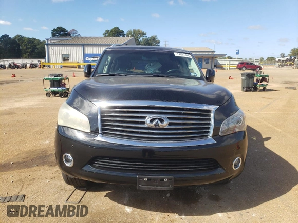 2012 Infiniti QX56 7-passenger with VIN JN8AZ2NF6C9518069, listed as a Copart auction lot 77857344 with 159,575 mi miles and Salvage Title. Bid and sale history available at carsss.com. Image 5.