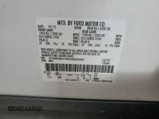 2016 Ford Explorer Platinum with VIN 1FM5K8HT8GGB25290, listed as a Copart auction lot 54882715 with 104,299 mi miles and Salvage Title. Bid and sale history available at DreamBid. Image 13.