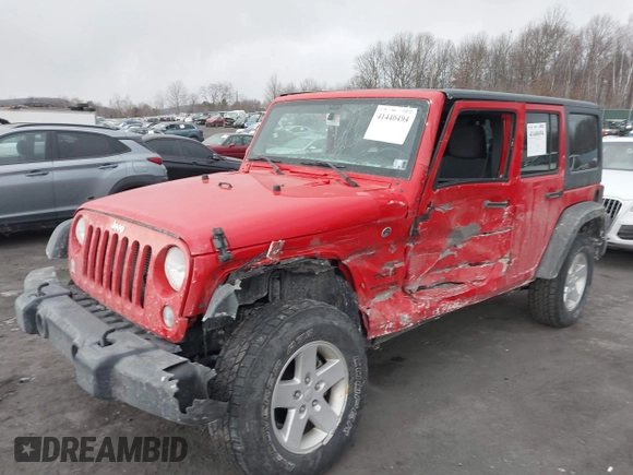 2018 Jeep Wrangler JK Unlimited Sport with VIN 1C4BJWDG0JL807344, listed as a IAAI auction lot 41440494 with 46,300 mi miles. Bid and sale history available at carsss.com. Image 2.