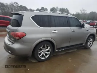 2012 Infiniti QX56 8-passenger with VIN JN8AZ2ND5C9715426, listed as a Copart auction lot 44951355 with 0 mi miles and Salvage Title. Bid and sale history available at carsss.com. Image 3.