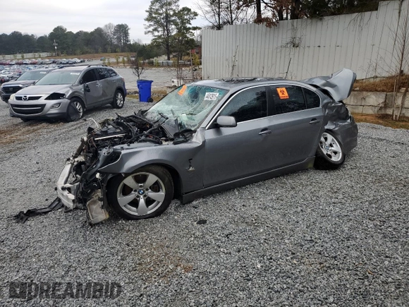 2008 BMW 5 Series 528i with VIN WBANU53528CT12858, listed as a Copart auction lot 49262285 with Not Provided miles and Non Repairable. Bid and sale history available at carsss.com. Image 1.