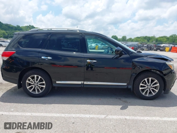 2014 Nissan Pathfinder S with VIN 5N1AR2MM1EC696341, listed as a IAAI auction lot 42255710 with 99,680 mi miles and . Bid and sale history available at DreamBid. Image 13.