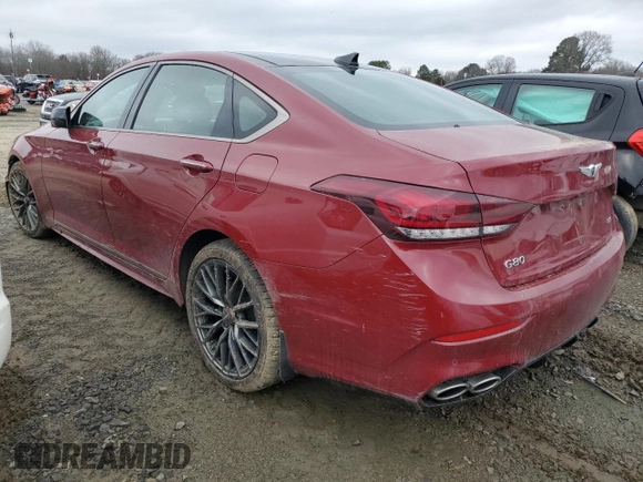2018 Genesis G80 Sport z VIN KMHGN4JBXJU228035, wystawiony jako Copart lot #44047495 z przebiegiem 42 962 mil mil oraz Szkoda całkowita • Salvage title. Historia ofert i sprzedaży dostępna na DreamBid. Obrazek 2.