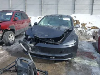 2025 Tesla Model 3 Long Range with VIN 5YJ3E1EB5SF880681, listed as a IAAI auction lot 41429855 with 747 mi miles. Bid and sale history available at carsss.com. Image 12.