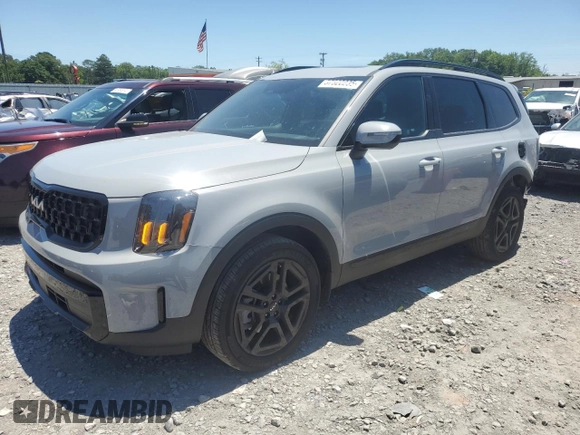 2024 Kia Telluride EX X-Line with VIN 5XYP3DGC1RG540896, listed as a Copart auction lot 57520235 with 12,097 mi miles and Salvage title. Bid and sale history available at DreamBid. Image 1.