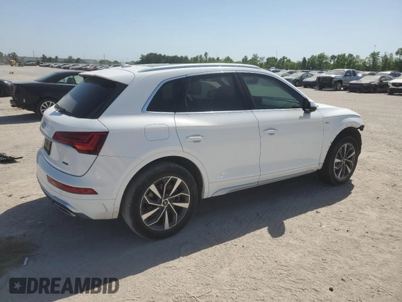2022 Audi Q5 S line Premium with VIN WA1GAAFY3N2047799, listed as a Copart auction lot 52827315 with 22,846 mi miles and Salvage title. Bid and sale history available at DreamBid. Image 3.