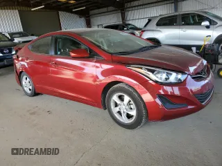 2014 Hyundai Elantra SE with VIN 5NPDH4AE7EH502722, listed as a Copart auction lot 61761715 with 74,791 mi miles and Salvage title. Bid and sale history available at DreamBid. Image 4.