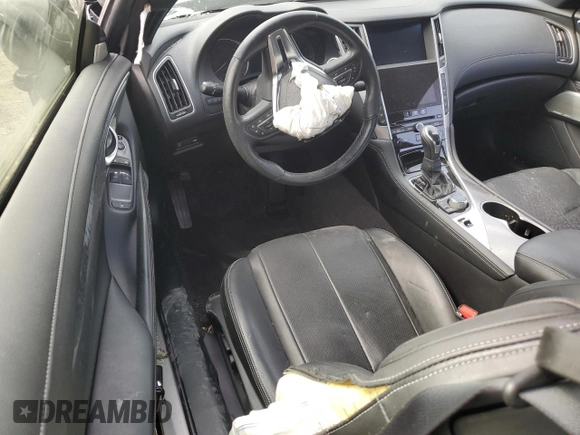 2021 Infiniti Q60 Luxe with VIN JN1EV7KL4MM470492, listed as a Copart auction lot 69246014 with 23,719 mi miles and Salvage title. Bid and sale history available at DreamBid. Image 8.