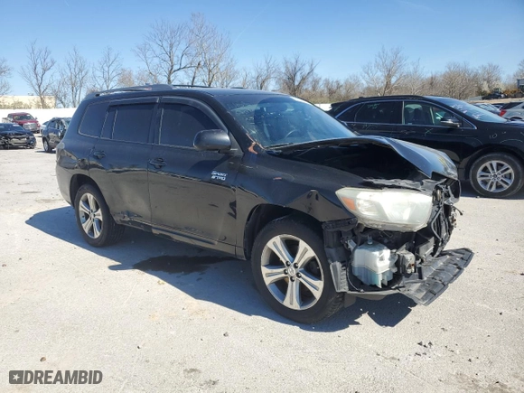 2009 Toyota Highlander Sport with VIN JTEES43A492133370, listed as a Copart auction lot 50579725 with 255,565 mi miles and Clean Title. Bid and sale history available at carsss.com. Image 4.