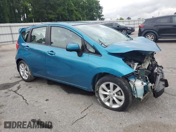 2014 Nissan Note S Plus with VIN 3N1CE2CP5EL388276, listed as a Copart auction lot 58874245 with 41,357 mi miles and Salvage title. Bid and sale history available at DreamBid. Image 4.