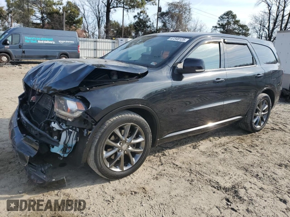 2015 Dodge Durango R/T with VIN 1C4SDHCT7FC714698, listed as a Copart auction lot 47348125 with 116,690 mi miles and Salvage Title. Bid and sale history available at DreamBid. Image 1.