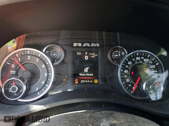 2024 Ram 2500 Big Horn with VIN 3C6UR5DJ0RG353863, listed as a Copart auction lot 61632075 with 25,014 mi miles and Clean title. Bid and sale history available at DreamBid. Image 9.