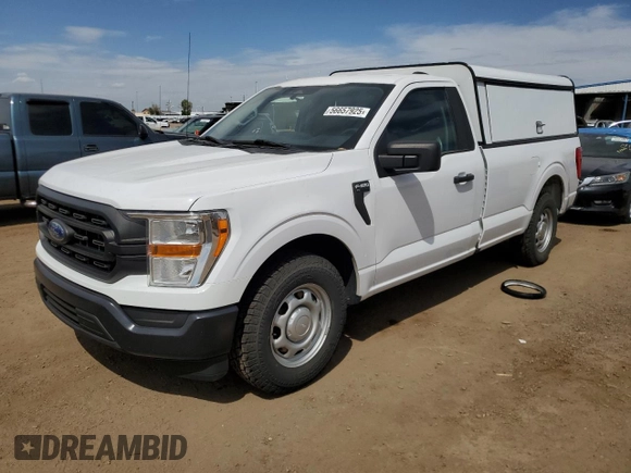 2021 Ford F-150 XL with VIN 1FTMF1CB2MKD46130, listed as a Copart auction lot 56657925 with 160,547 mi miles and Clean title. Bid and sale history available at DreamBid. Image 1.