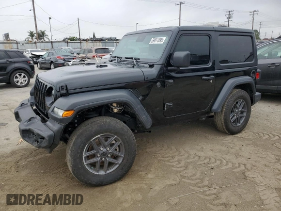 2024 Jeep Wrangler Sport S with VIN 1C4PJXAN1RW125436, listed as a Copart auction lot 59811895 with 17,962 mi miles and Salvage title. Bid and sale history available at DreamBid. Image 1.