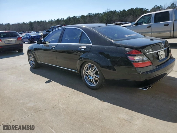 2007 Mercedes-Benz S-Class 5.5L V8 with VIN WDDNG71X87A042271, listed as a Copart auction lot 48587015 with 110,222 mi miles and Salvage Title. Bid and sale history available at carsss.com. Image 2.