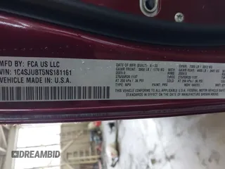 2022 Jeep Wagoneer Series II с VIN 1C4SJUBT5NS181161, выставлен на аукционе IAAI как лот 41699742 с пробегом 44 363 миль миль и . История ставок и продаж доступна на DreamBid. Изображение 9.