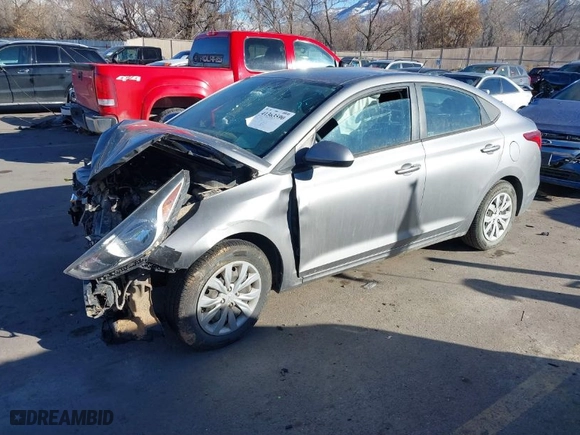 2021 Hyundai Accent SE with VIN 3KPC24A68ME146936, listed as a IAAI auction lot 41363590 with 50,689 mi miles. Bid and sale history available at carsss.com. Image 2.