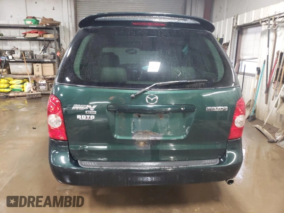 2003 Mazda MPV LX with VIN JM3LW28J330354269, listed as a Copart auction lot 51217175 with 205,589 mi miles and Salvage Title. Bid and sale history available at carsss.com. Image 6.