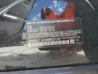 2021 BMW 3 Series M340i with VIN 3MW5U7J02M8B53134, listed as a Copart auction lot 65429272 with 11,966 mi miles. Bid and sale history available at carsss.com. Image 10.