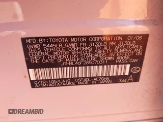 2008 Lexus LS 460 z VIN JTHBL46F285070311, wystawiony jako IAAI lot #42035847 z przebiegiem 220 321 mil mil oraz . Historia ofert i sprzedaży dostępna na DreamBid. Obrazek 9.