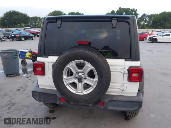 2019 Jeep Wrangler Unlimited Sport S with VIN 1C4HJXDG2KW500662, listed as a IAAI auction lot 42571152 with 45,067 mi miles and . Bid and sale history available at DreamBid. Image 16.