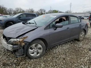 2015 Honda Civic Sedan LX with VIN 19XFB2F52FE092182, listed as a Copart auction lot 51403385 with 0 mi miles and Salvage Title. Bid and sale history available at carsss.com. Image 1.