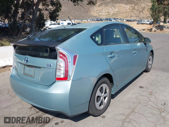 2014 Toyota Prius Four with VIN JTDKN3DU2E1765639, listed as a IAAI auction lot 42433480 with 97,083 mi miles and . Bid and sale history available at DreamBid. Image 4.