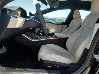 2022 Tesla Model S with VIN 5YJSA1E58NF463934, listed as a Copart auction lot 52435155 with 18,954 mi miles and Salvage Title. Bid and sale history available at DreamBid. Image 7.