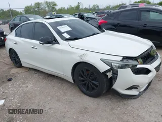 2017 Infiniti Q50 Premium with VIN JN1EV7AR6HM840787, listed as a IAAI auction lot 42381127 with 107,157 mi miles and . Bid and sale history available at DreamBid. Image 1.