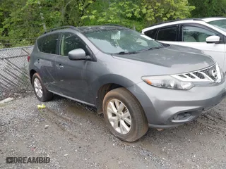 2014 Nissan Murano SL with VIN JN8AZ1MU7EW420084, listed as a IAAI auction lot 42101828 with 124,699 mi miles. Bid and sale history available at carsss.com. Image 1.