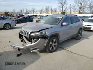 2019 Jeep Cherokee Limited with VIN 1C4PJMDX9KD249967, listed as a Copart auction lot 47366275 with 129,498 mi miles and Salvage title. Bid and sale history available at DreamBid. Image 1.