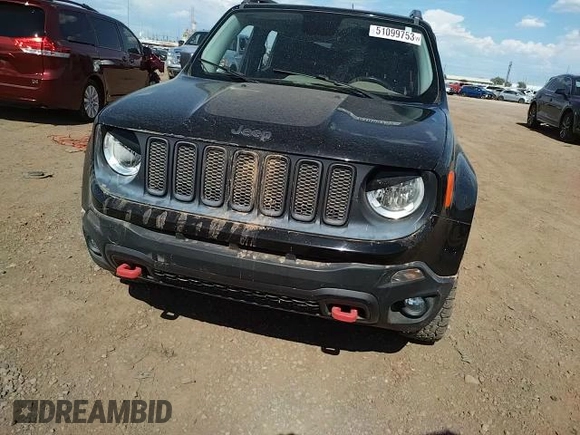 2015 Jeep Renegade Trailhawk z VIN ZACCJBCT9FPB21561, wystawiony jako Copart lot #63051673 z przebiegiem Nie podano mil oraz Szkoda całkowita • Salvage title. Historia ofert i sprzedaży dostępna na DreamBid. Obrazek 10.