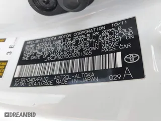 2012 Scion tC with VIN JTKJF5C70C3031365, listed as a IAAI auction lot 41607290 with 241,183 mi miles. Bid and sale history available at carsss.com. Image 9.