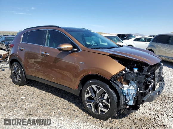 2021 Kia Sportage EX with VIN KNDPNCAC2M7924768, listed as a Copart auction lot 57914625 with 25,798 mi miles and Salvage title. Bid and sale history available at DreamBid. Image 4.