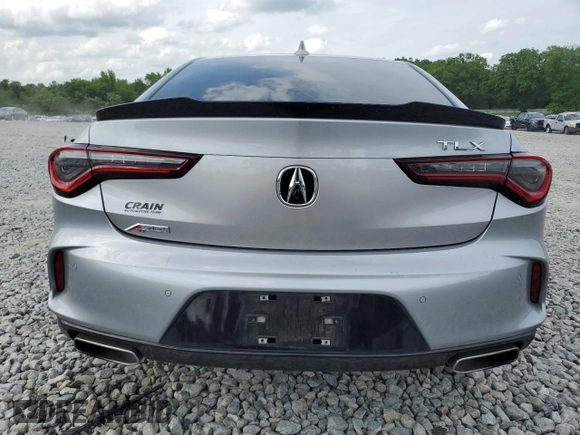 2022 Acura TLX w/A-Spec Package with VIN 19UUB5F55NA000851, listed as a Copart auction lot 54745015 with 44,219 mi miles and Salvage title. Bid and sale history available at DreamBid. Image 6.
