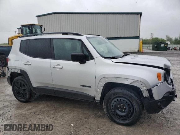 2018 Jeep Renegade Upland with VIN ZACCJBAB3JPJ14251, listed as a Copart auction lot 57760635 with 98,787 mi miles and Salvage title. Bid and sale history available at DreamBid. Image 4.