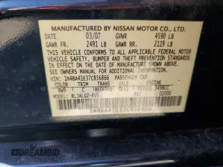 2007 Nissan Maxima 3.5 SE with VIN 1N4BA41E37C856866, listed as a Copart auction lot 74305374 with 157,496 mi miles and Salvage Title. Bid and sale history available at carsss.com. Image 13.