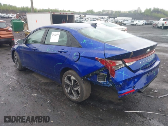 2023 Hyundai Elantra SEL with VIN KMHLS4AG6PU612325, listed as a IAAI auction lot 42318709 with 21,399 mi miles and . Bid and sale history available at DreamBid. Image 3.