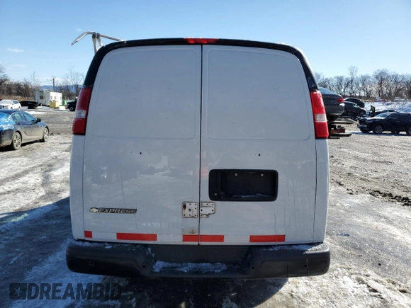 2019 Chevrolet Express Cargo Van with VIN 1GCWGAFG2K1305187, listed as a Copart auction lot 44961535 with 16,054 mi miles and Clean Title. Bid and sale history available at carsss.com. Image 6.