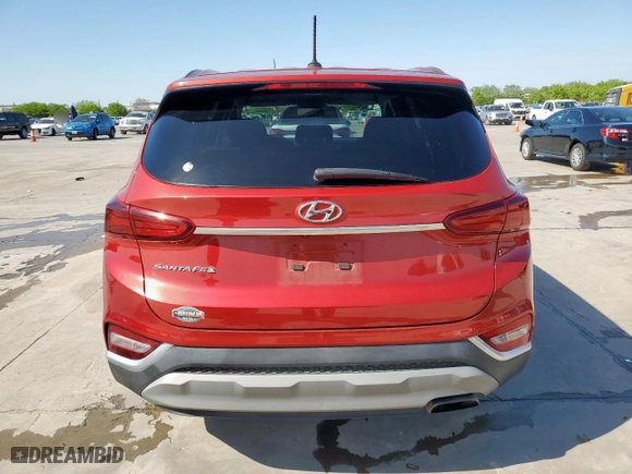 2019 Hyundai Santa Fe SE with VIN 5NMS23AD8KH077885, listed as a Copart auction lot 52036945 with 114,136 mi miles and Salvage Title. Bid and sale history available at carsss.com. Image 6.