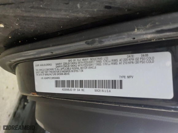 2006 Subaru Legacy Wagon Outback 2.5 XT Ltd with VIN 4S4BP67C566355903, listed as a Copart auction lot 87436494 with 154,762 mi miles and Salvage Title. Bid and sale history available at carsss.com. Image 12.