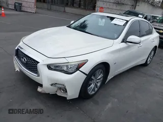 2018 Infiniti Q50 3.0t LUXE with VIN JN1EV7AP8JM364465, listed as a IAAI auction lot 41734191 with 136,869 mi miles. Bid and sale history available at carsss.com. Image 2.
