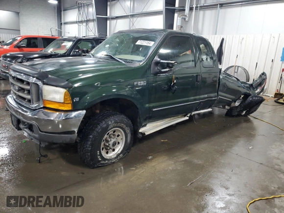 1999 Ford F-250 XL with VIN 1FTNX21S0XEA86579, listed as a Copart auction lot 71221184 with 169,104 mi miles and Non repairable. Bid and sale history available at DreamBid. Image 1.
