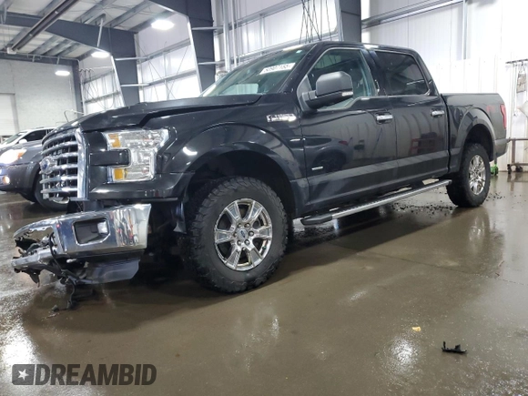 2015 Ford F-150 XLT with VIN 1FTEW1EGXFFB70128, listed as a Copart auction lot 50907155 with 152,504 mi miles and Salvage Title. Bid and sale history available at carsss.com. Image 1.