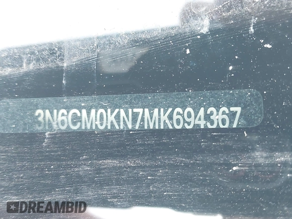 2021 Nissan NV200 S z VIN 3N6CM0KN7MK694367, wystawiony jako IAAI lot #41577986 z przebiegiem 97 444 mil mil oraz . Historia ofert i sprzedaży dostępna na DreamBid. Obrazek 9.