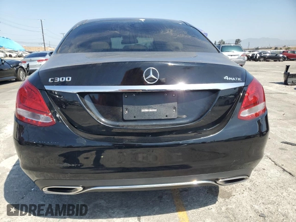 2016 Mercedes-Benz C 300 with VIN 55SWF4JB3GU125939, listed as a Copart auction lot 63595365 with 70,435 mi miles and Salvage title. Bid and sale history available at DreamBid. Image 6.