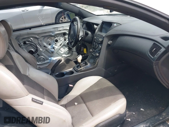 2013 Hyundai Genesis Coupe R-Spec with VIN KMHHT6KD0DU090273, listed as a IAAI auction lot 41304908 with 177,650 mi miles and . Bid and sale history available at DreamBid. Image 5.